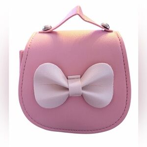 Girls Bow Pink Purse New